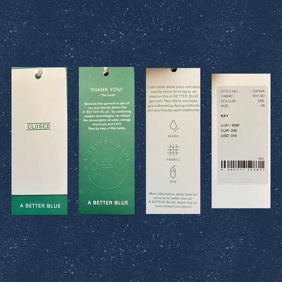 NWT ‘CLOSED’ ECO Friendly Bay Blue Straight Leg👖 - Picture 10 of 12